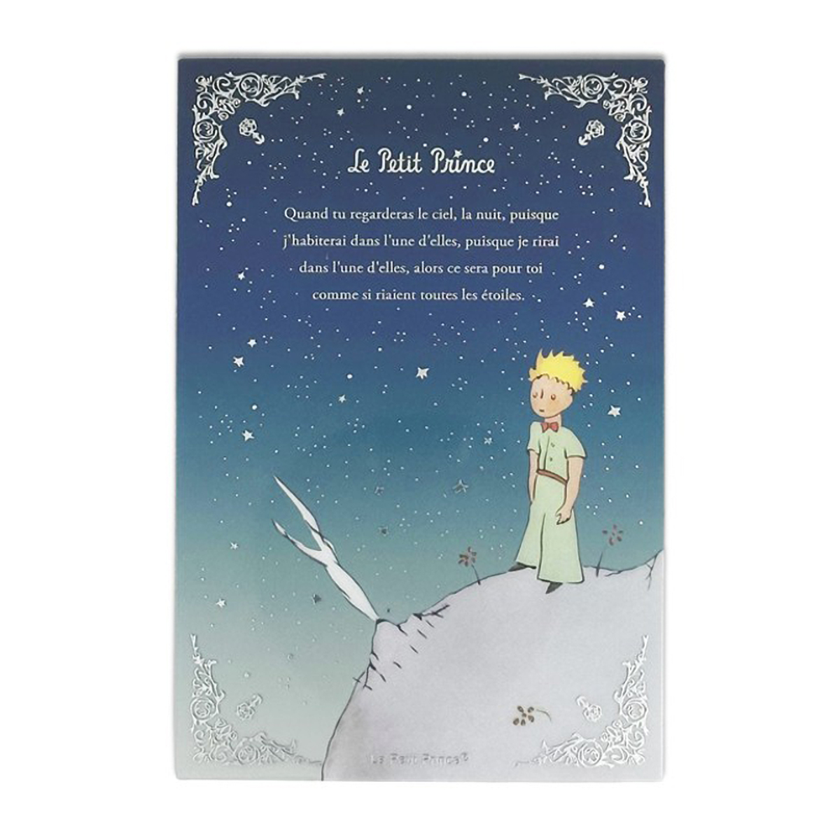 星降る夜に　箔押し　2枚セット ROKKAKU】 箔押しクリアカード 星の王子さま 「夜空」1枚入 | かぜと