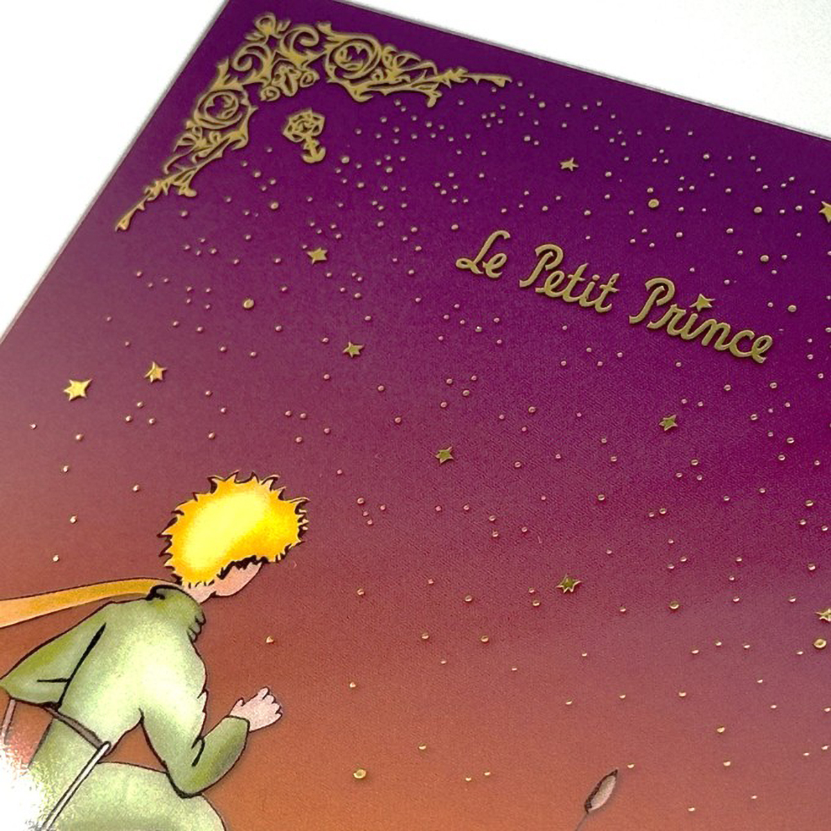 ROKKAKU】 箔押しクリアカード 星の王子さま 「夕日」1枚入 | かぜと