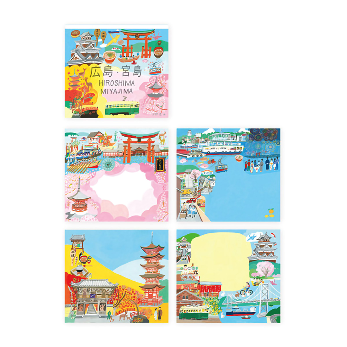 表現社 cozyca products ｜沖野愛・ブロックメモ「広島・宮島」 | かぜ