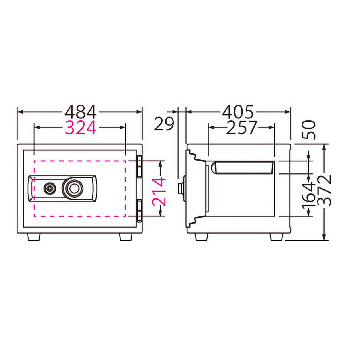 【直送】小型耐火金庫  BSS【ダイヤル式＋シリンダー式】