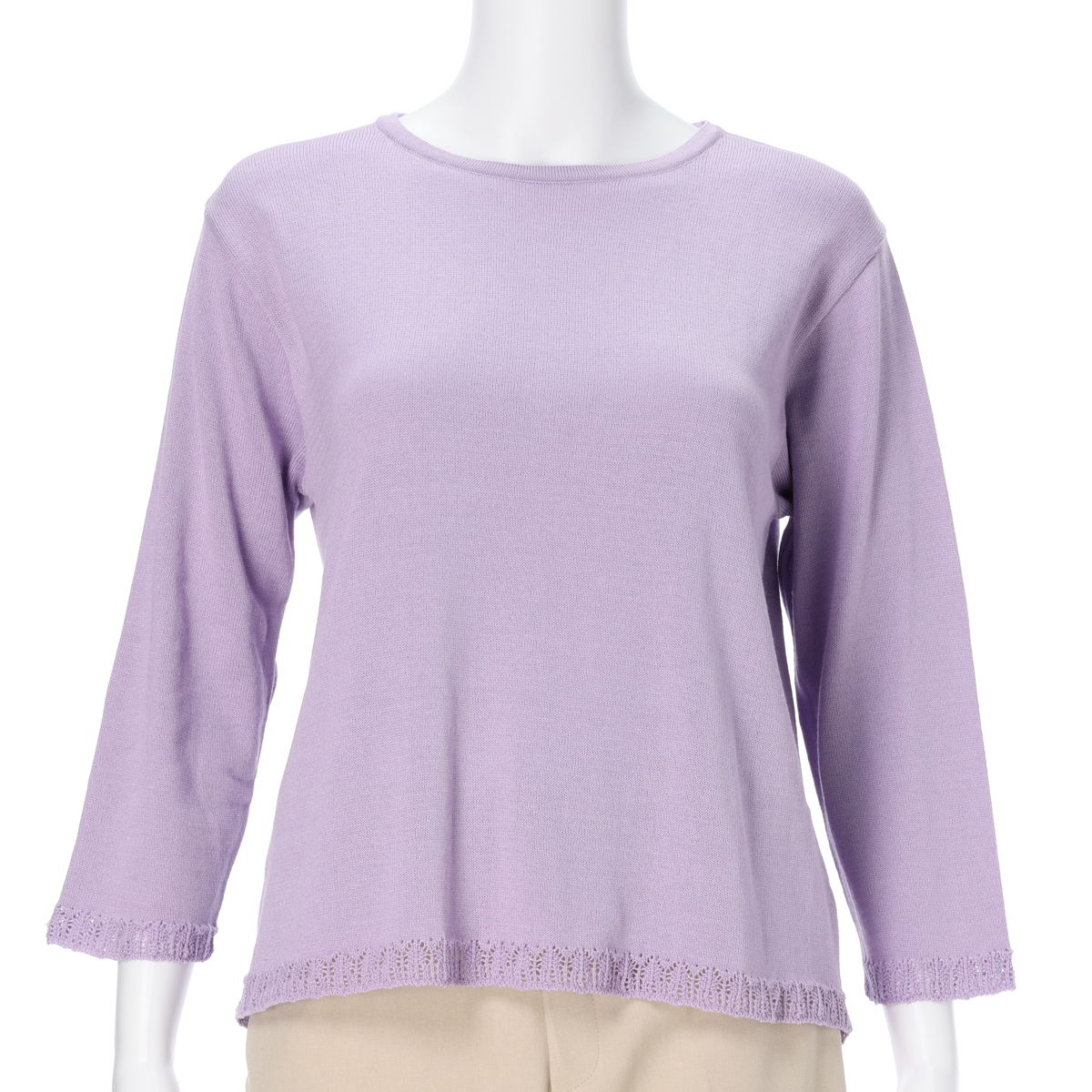 シルク混へちま襟アンサンブル