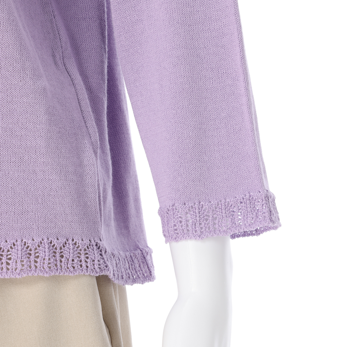 シルク混へちま襟アンサンブル