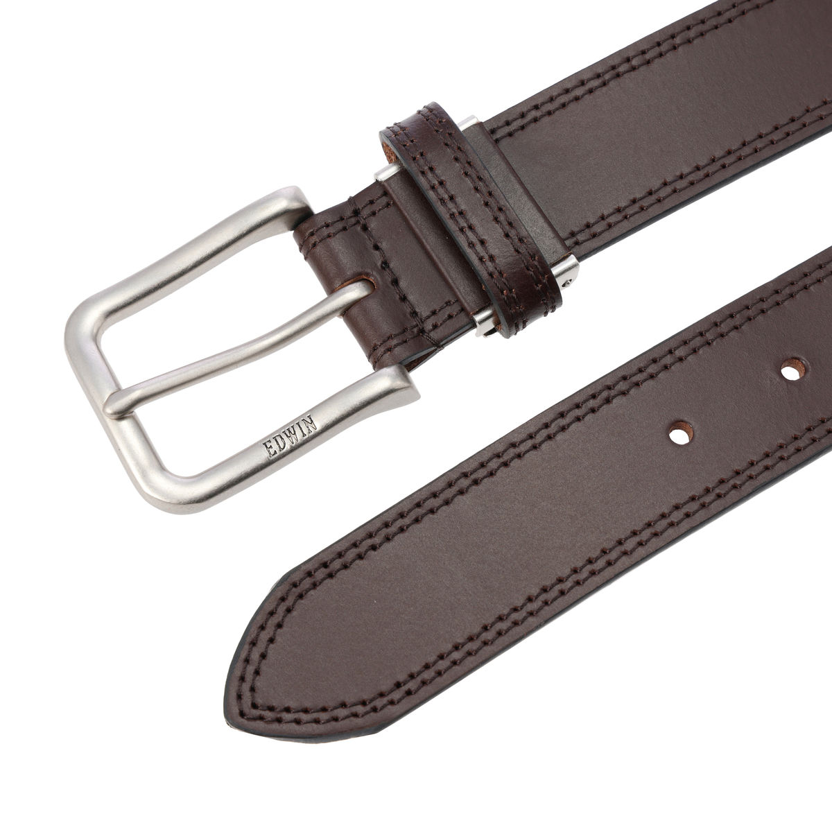 EDWIN 35mmダブルステッチレザーベルト