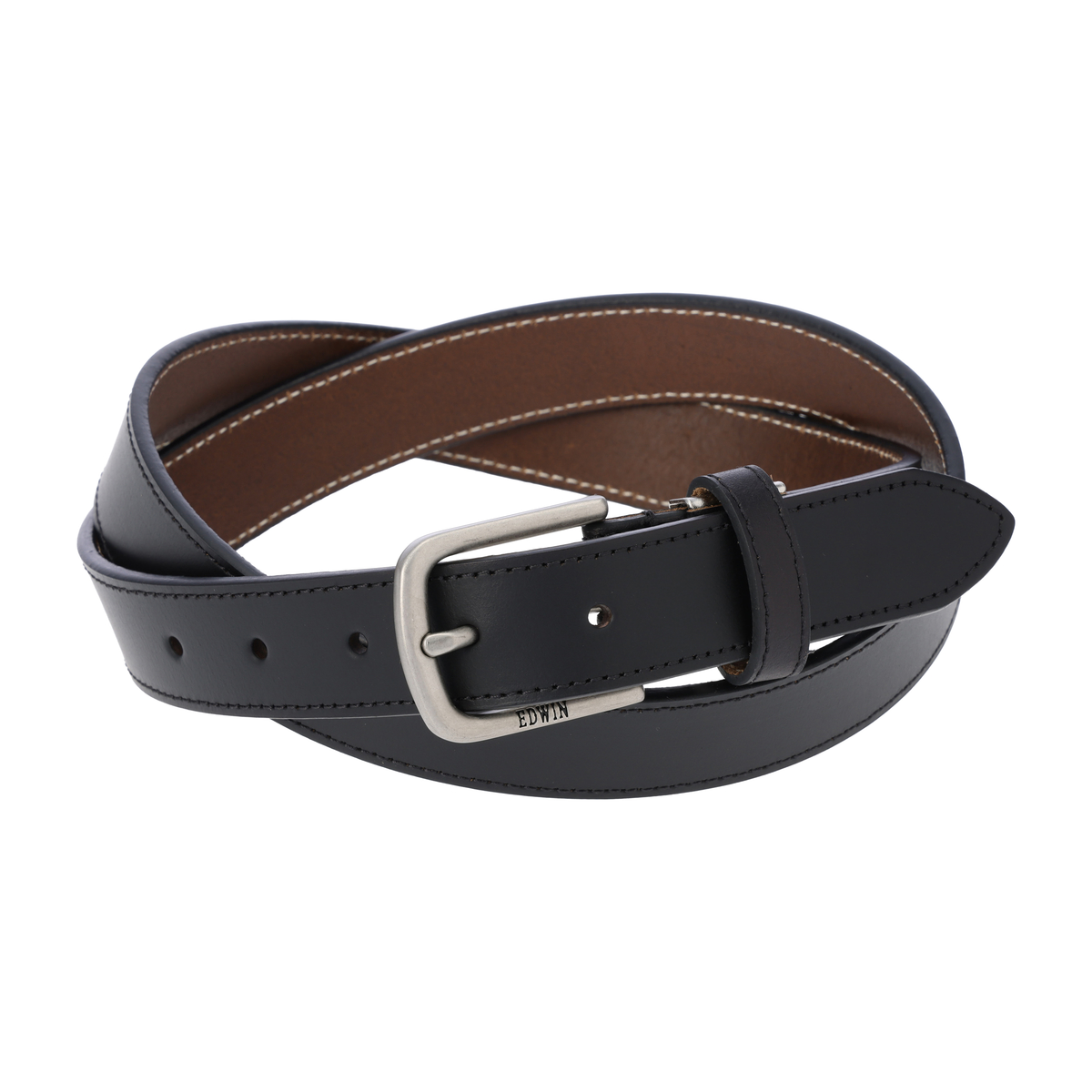 EDWIN 30mmシングルステッチレザーベルト