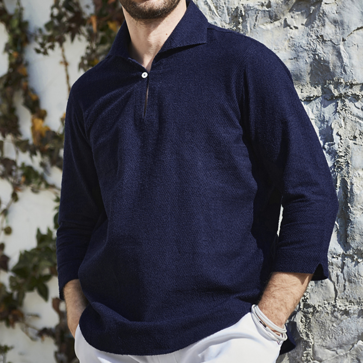 【GALLIPOLI 】今治　両面パイルカプリシャツ