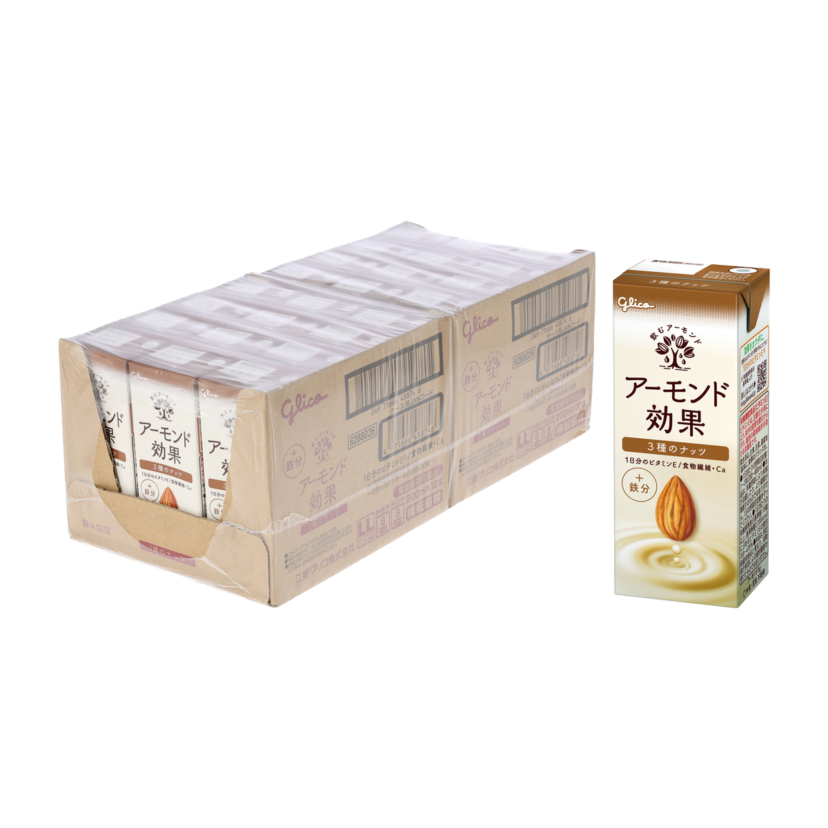 グリコ アーモンド効果 【3種のナッツ】200ml（24本）