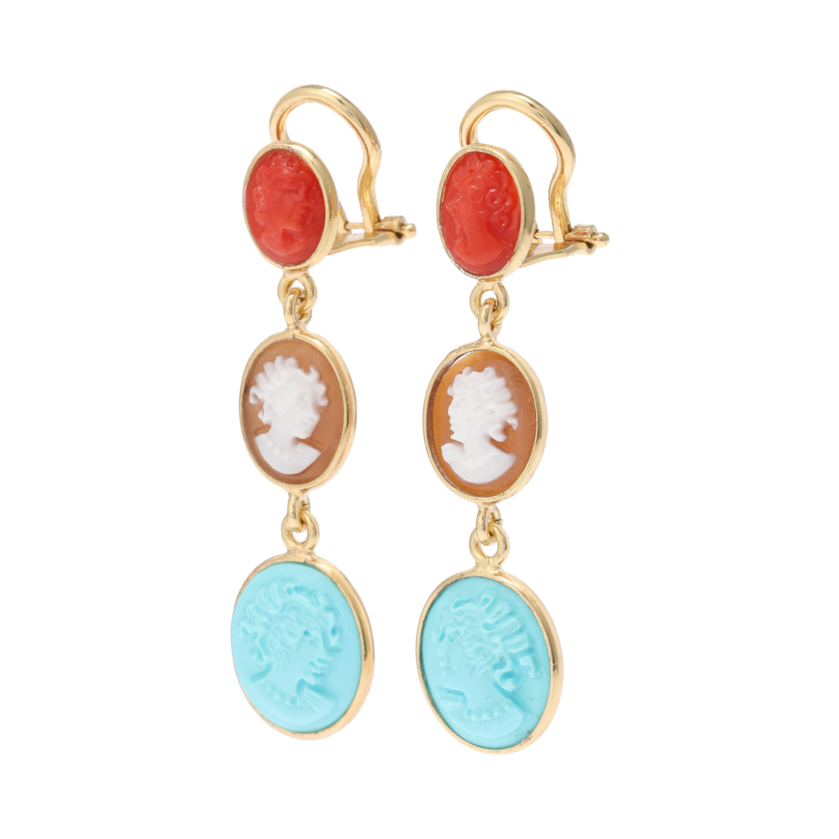 【ベアトリーチェ カメイ】シルバー カメオ イヤリング