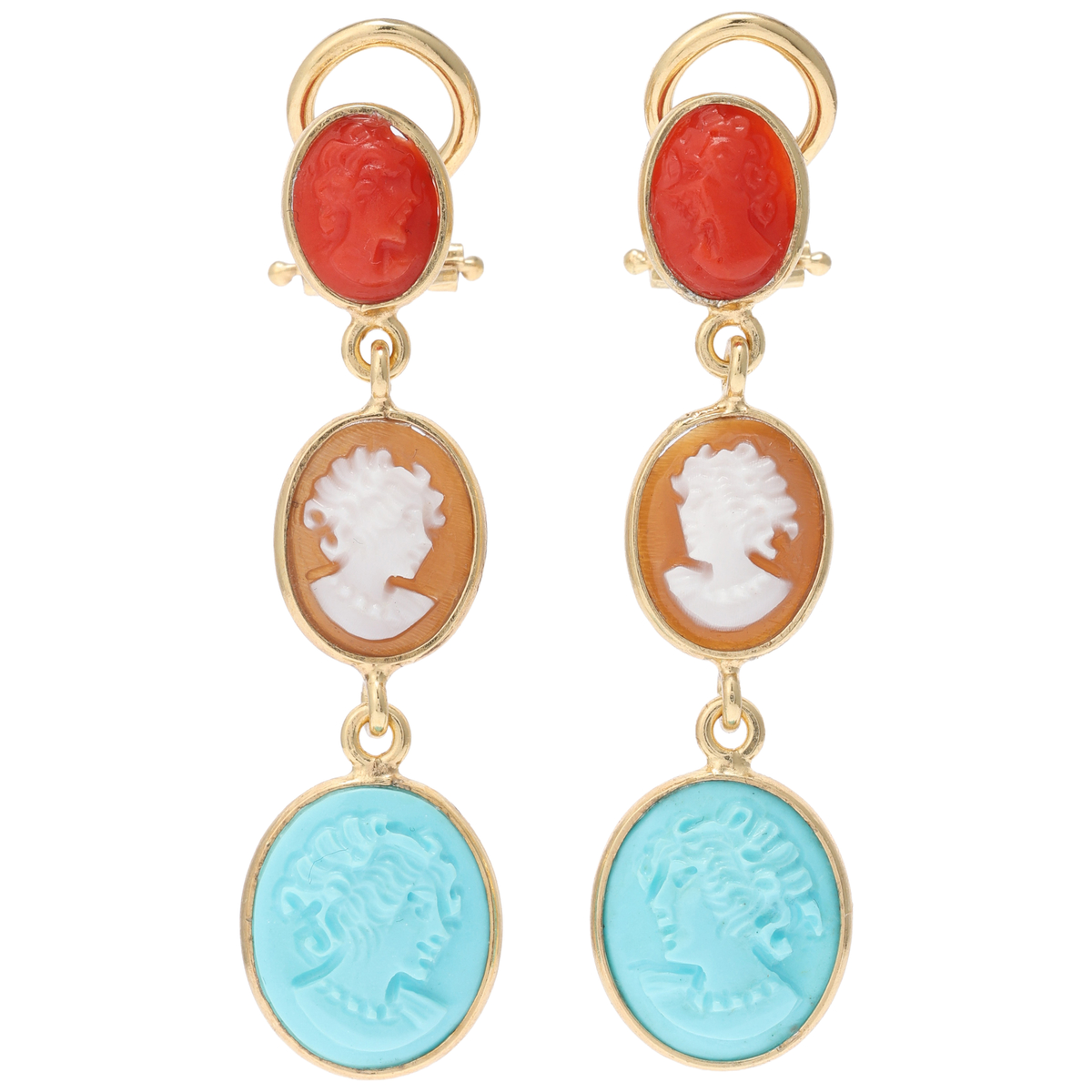 【ベアトリーチェ カメイ】シルバー カメオ イヤリング