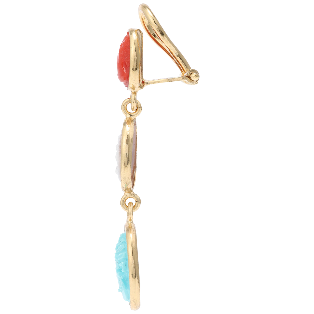 【ベアトリーチェ カメイ】シルバー カメオ イヤリング