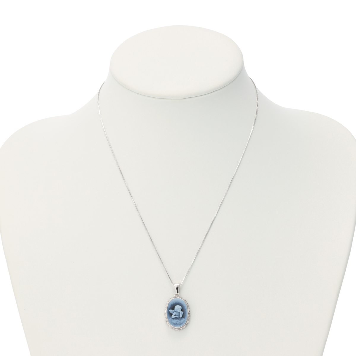 【ベアトリーチェ カメイ】シルバー アゲートカメオ ネックレス ”天使”