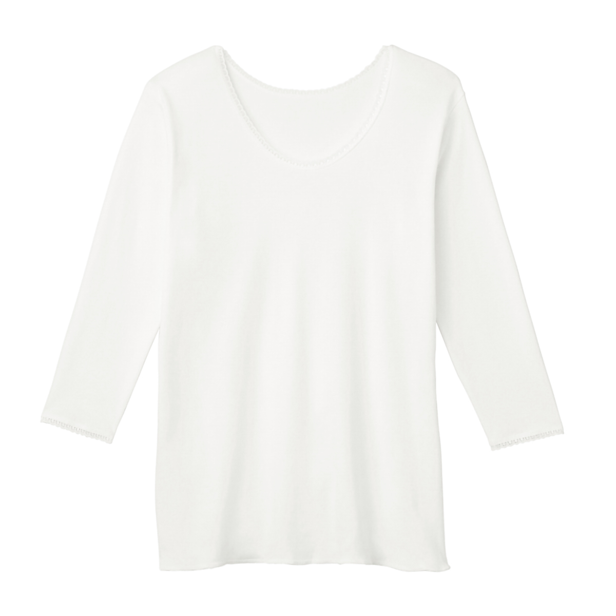 快適工房 あたたかい綿100% 8分袖スリーマー