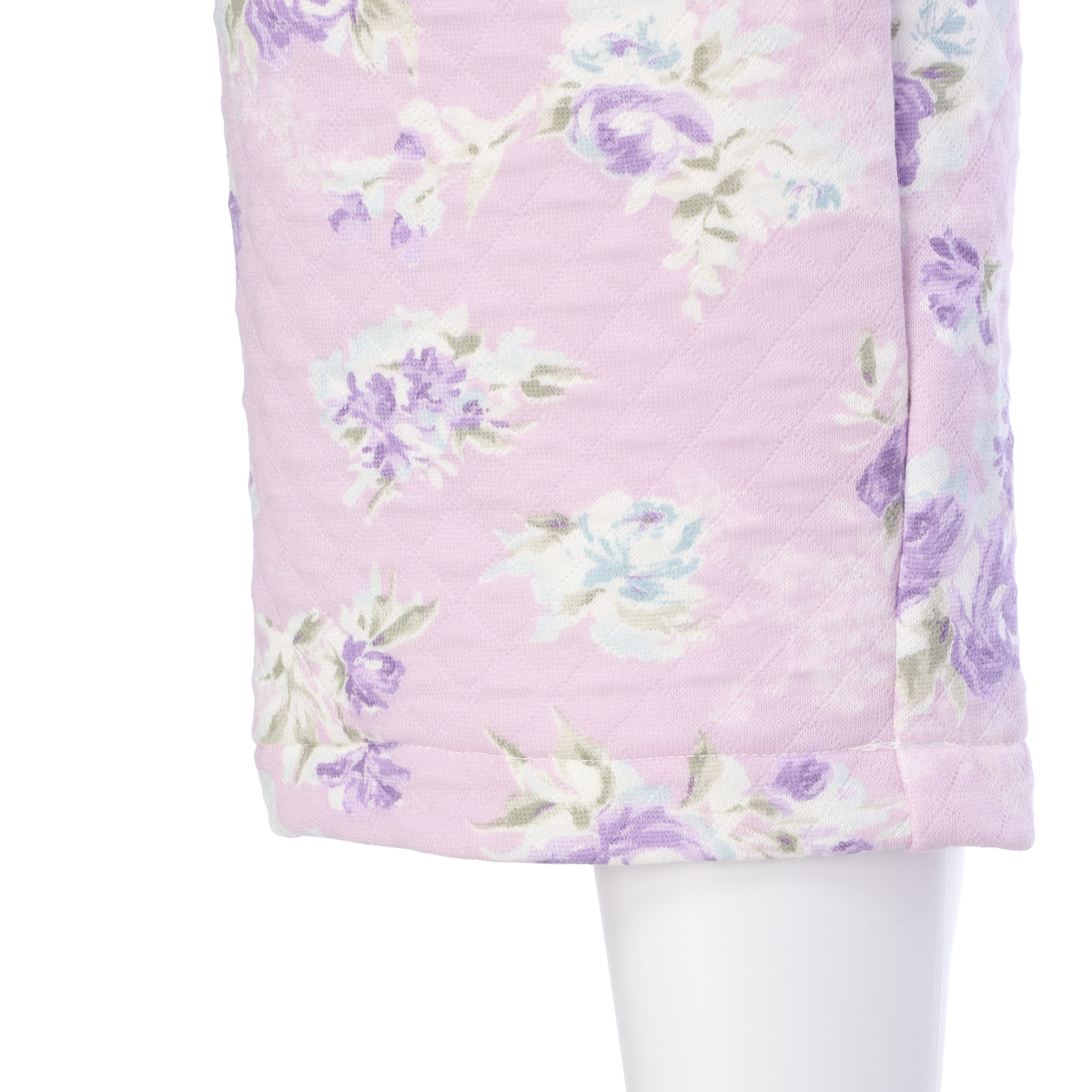 綿混 ダイヤキルト 婦人パジャマ長袖長パンツ