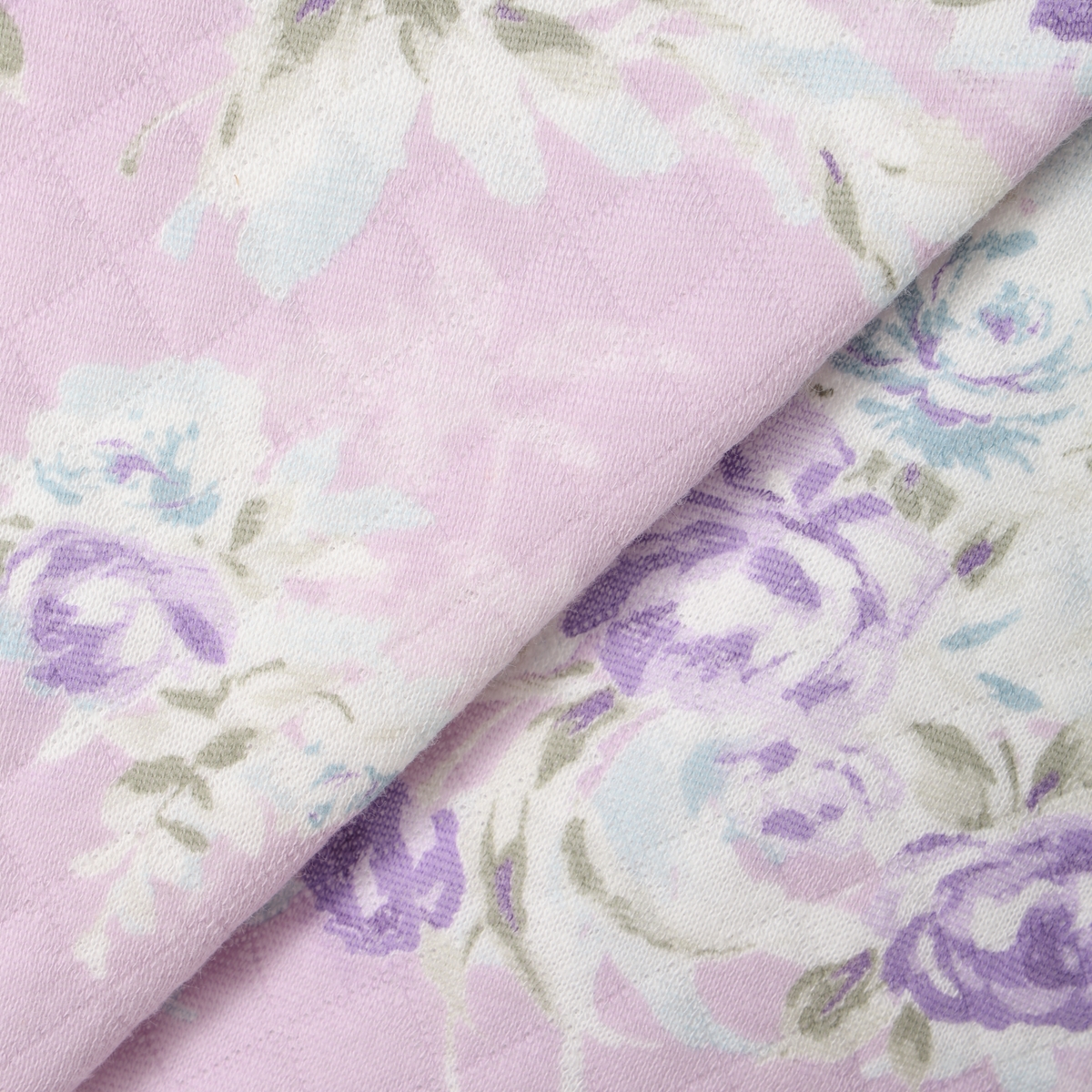 綿混 ダイヤキルト 婦人パジャマ長袖長パンツ