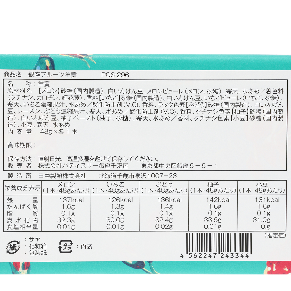 【銀座千疋屋】銀座フルーツ羊羹 260801