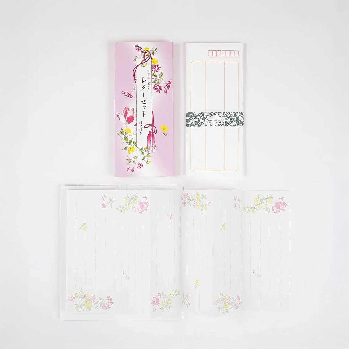 蛇腹便箋　レターセット花あそび