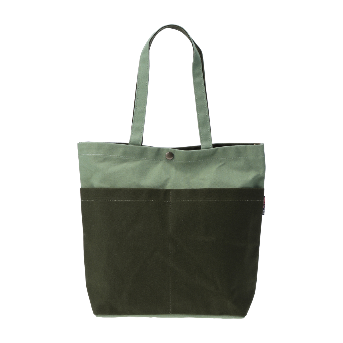 【工房 細野】2色帆布のトートバッグ(かぜとゆきオリジナル)　グリーン×ミント