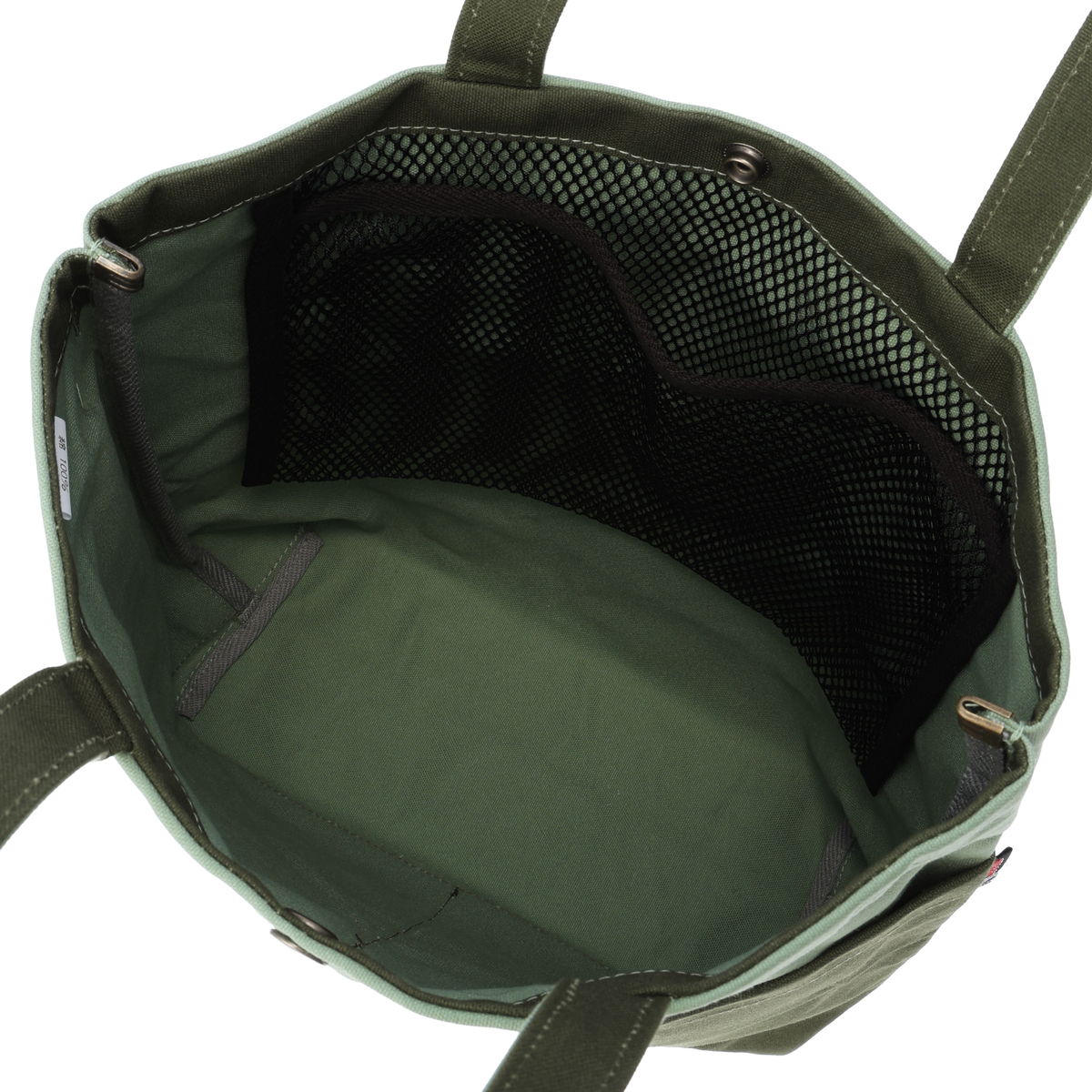 【工房 細野】2色帆布のトートバッグ(かぜとゆきオリジナル)　グリーン×ミント