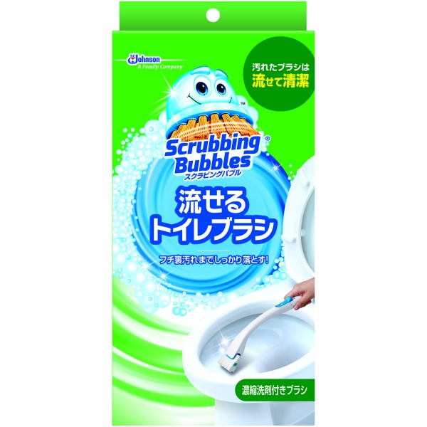 スクラビングバブルシャット流せるトイレブラシ本体 (1個)