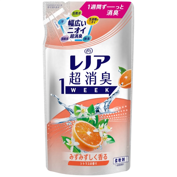 レノア超消臭1week みずみずしく香るシトラスの香りつめかえ用 (380ML)