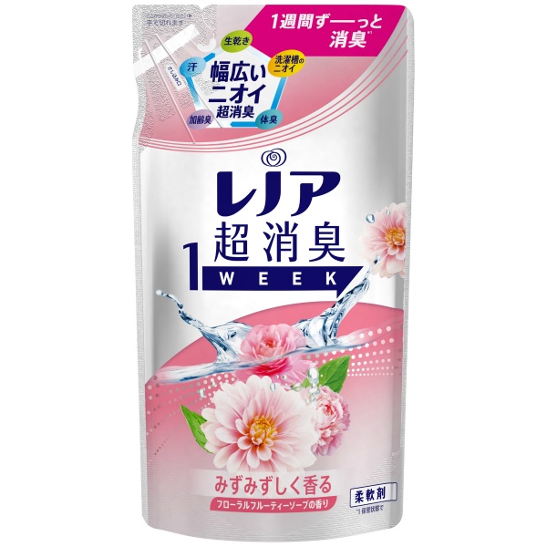 レノア超消臭1week みずみずしく香るフローラルフルーティーソープの香りつめかえ用 (380ML)
