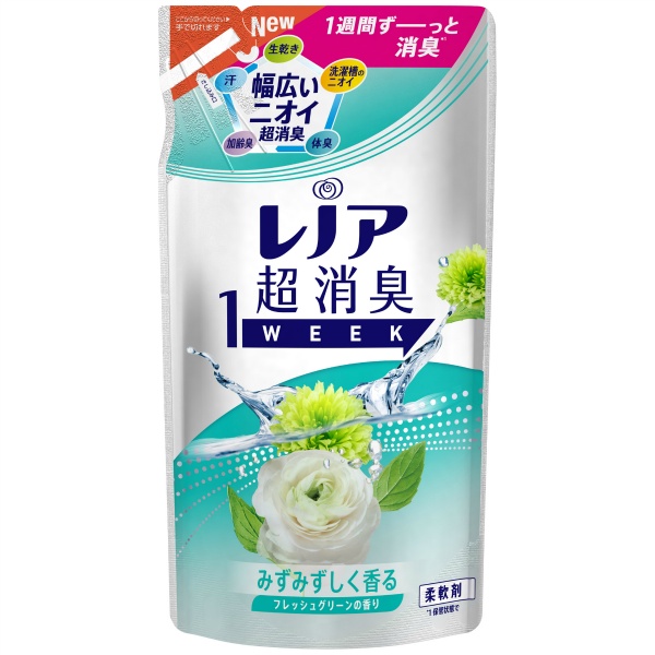レノア超消臭1week みずみずしく香るフレッシュグリーンの香りつめかえ用 (380ML)