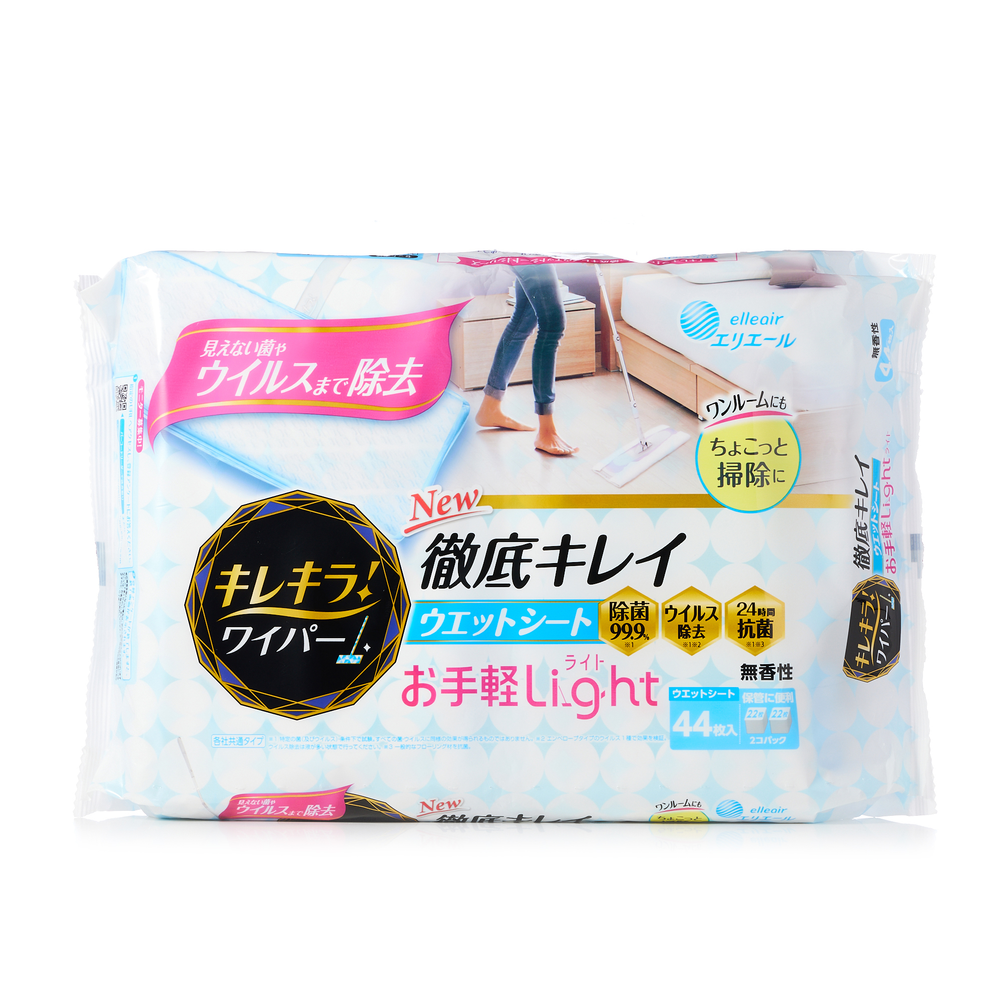 キレキラ！ワイパー 徹底キレイ ウエットシート Light 22枚×2P (22枚)