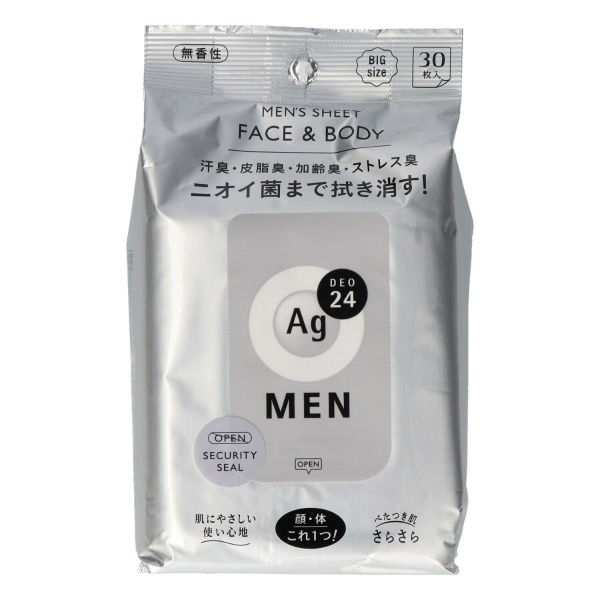 エージーデオ24メン メンズシート フェイス＆ボディ 無香性(30枚)