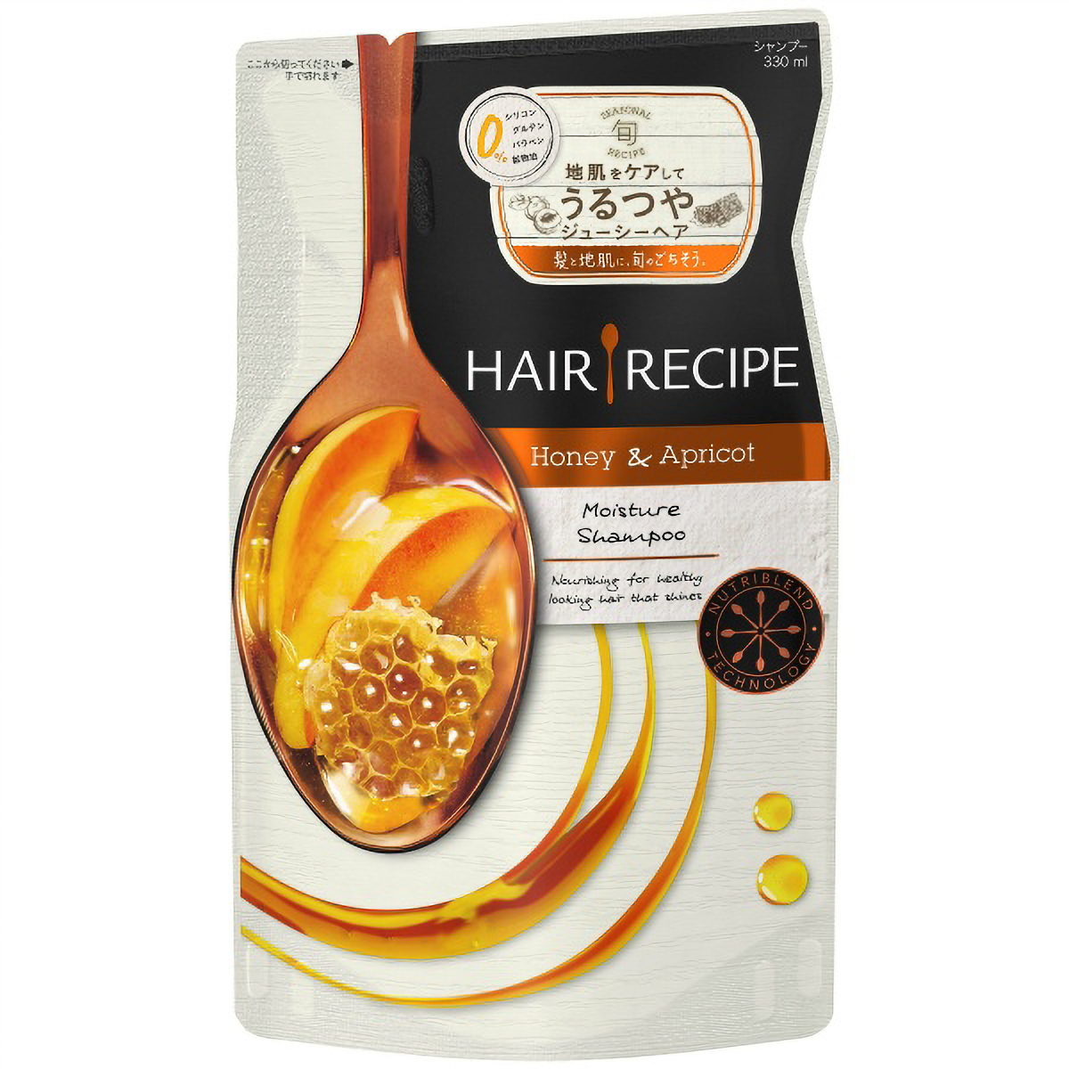 ヘアレシピ　ハニーアプリコットエンリッチモイスチャーレシピシャンプー　つめかえ　３３０ＭＬ
