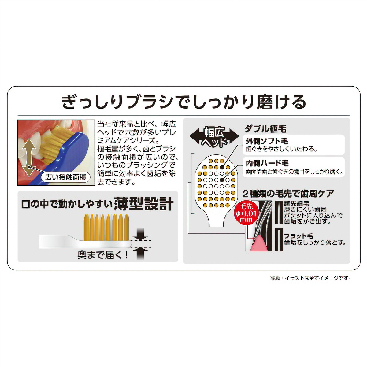 プレミアムケアハブラシ・７列レギュラー　ふつう　１本