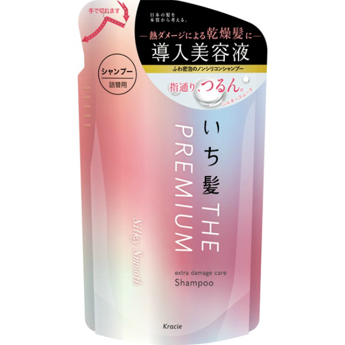 いち髪　ＴＨＥ　ＰＲＥＭＩＵＭ　エクストラダメージケアシャンプー　シルキースムース　つめかえ用　３４０ＭＬ
