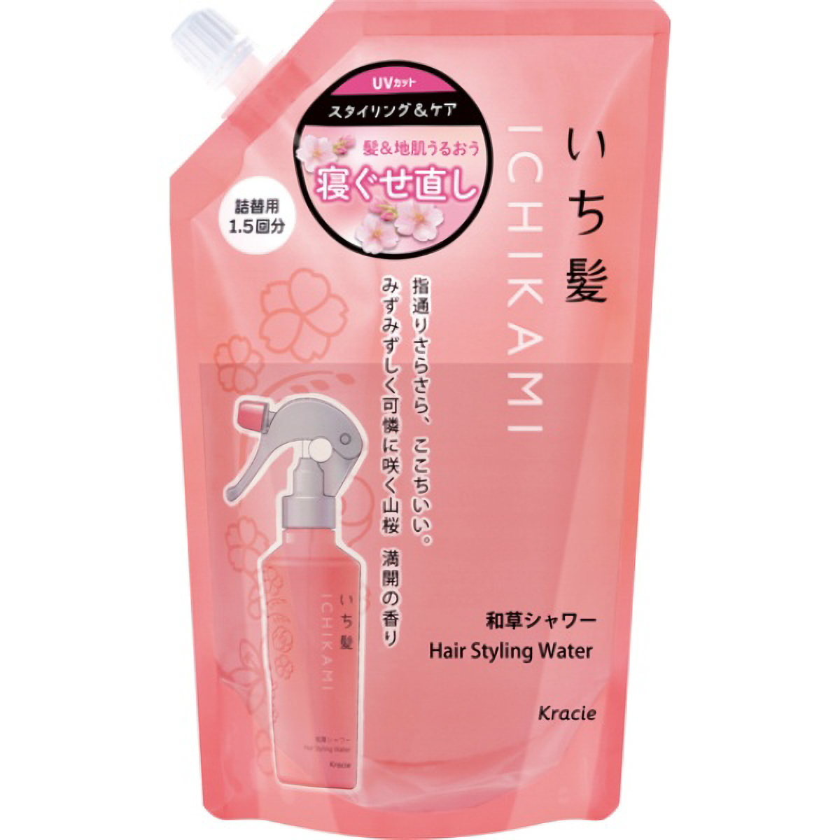いち髪　髪＆地肌うるおう寝ぐせ直し和草シャワー　つめかえ用　３７５ＭＬ