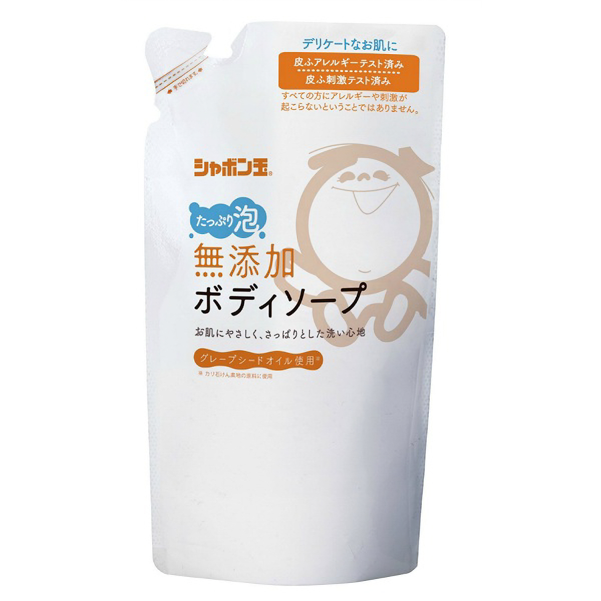 シャボン玉　無添加ボディソープたっぷり泡つめかえ　４７０ＭＬ