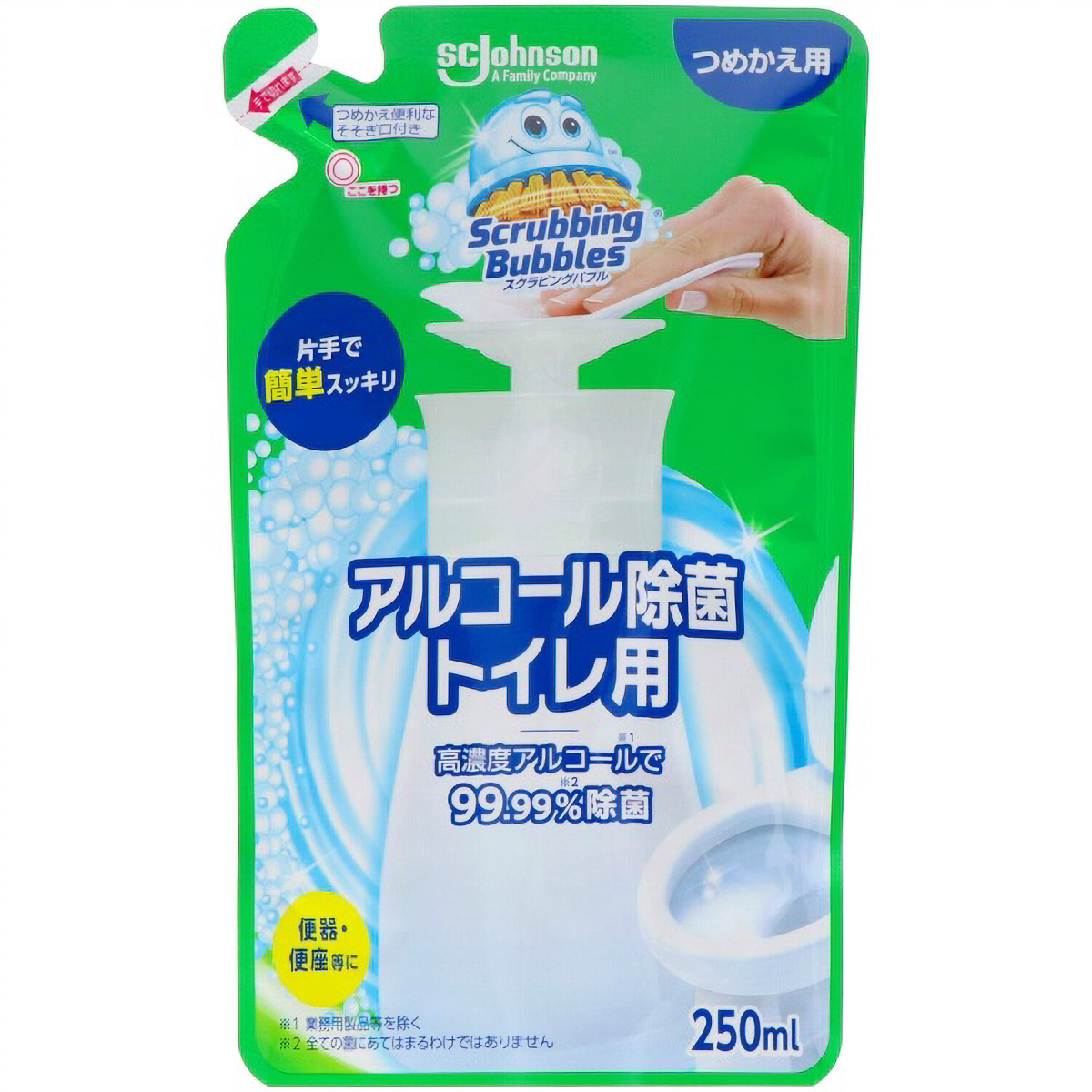 スクラビングバブル　アルコール除菌トイレ用　つめかえ用　２５０ＭＬ