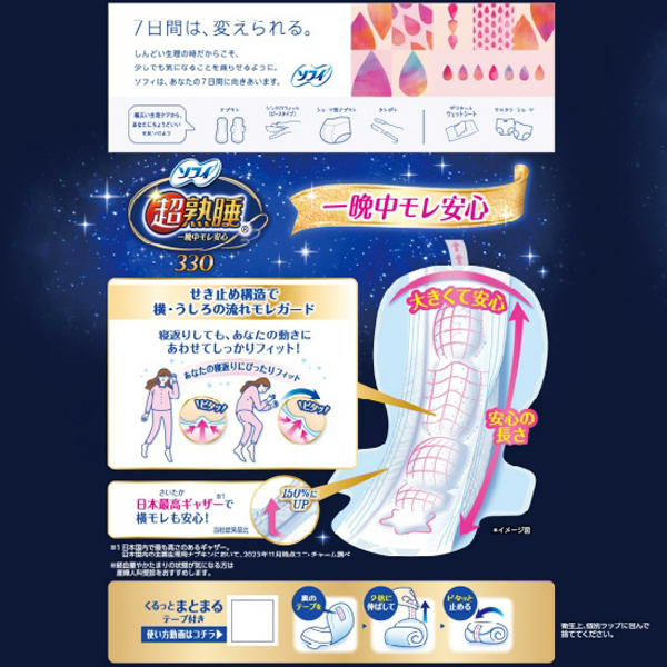 ソフィ　超熟睡ガード３３０　２２枚