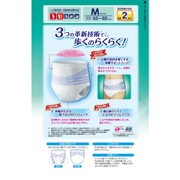 ライフリー　歩くのらくらくうす型パンツ２回Ｍ　２０枚