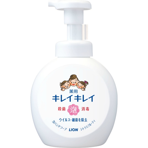 キレイキレイ　薬用泡ハンドソープ　本体大型サイズ　シトラスフルーティの香り　５００ＭＬ
