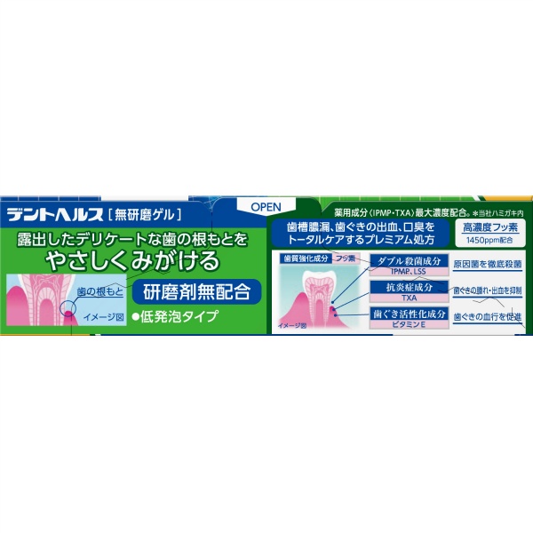デントヘルス　薬用ハミガキ無研磨ゲル　８５Ｇ
