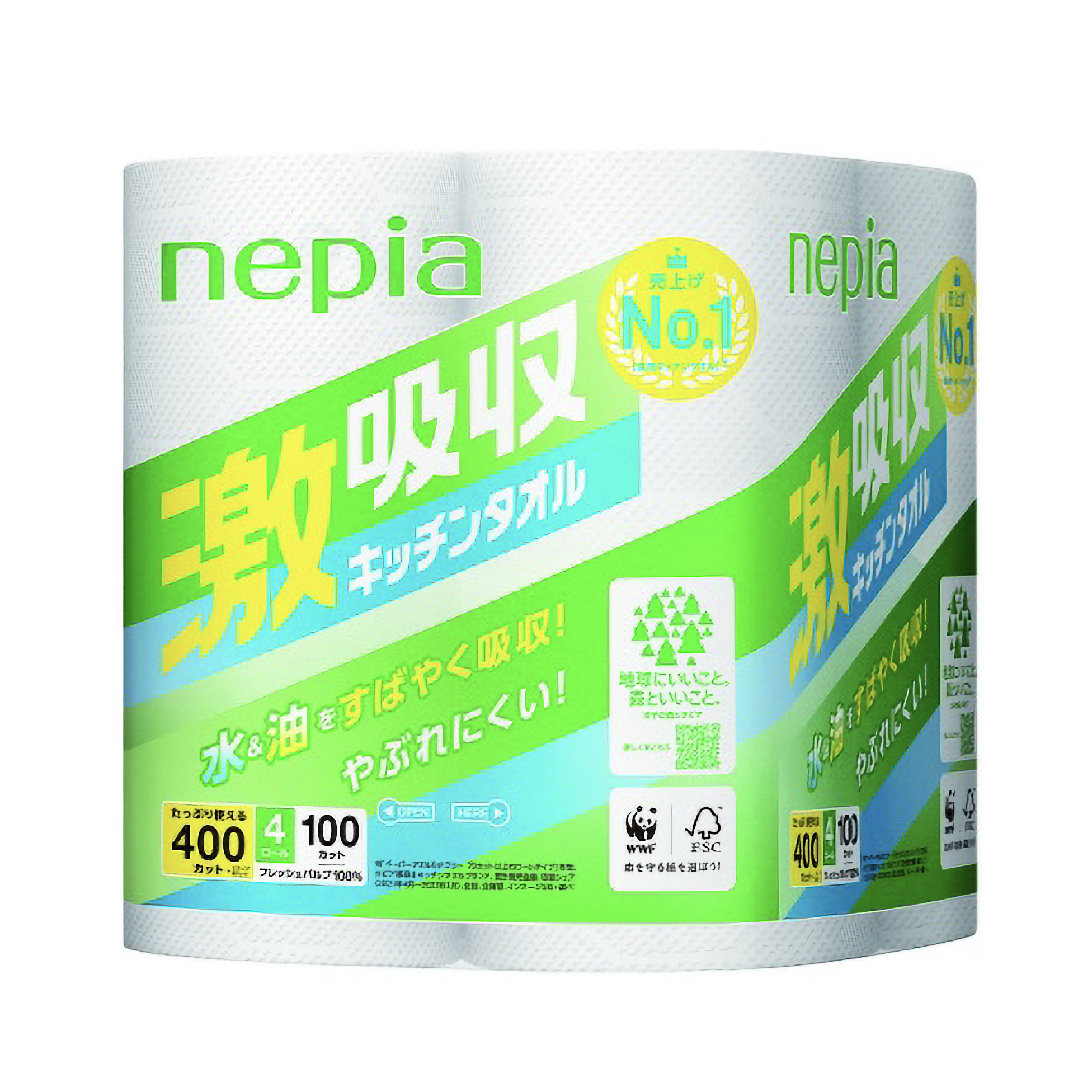 ネピア激吸収キッチンタオル４ロール１００カット