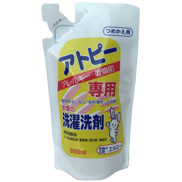 エルミー　アトピー衣類洗剤　つめかえ用　８００ML