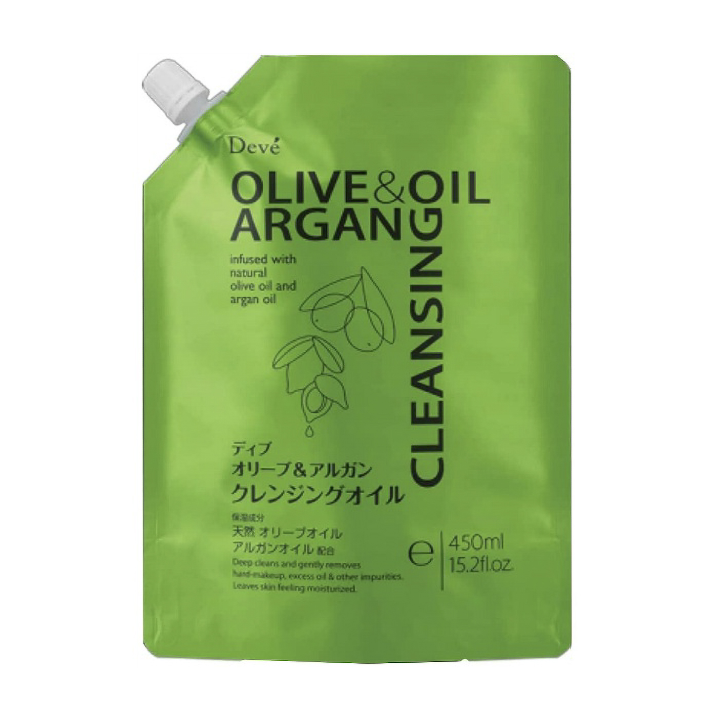 ディブ　オリーブ＆アルガン　クレンジングオイル　つめかえ用　４５０ＭＬ