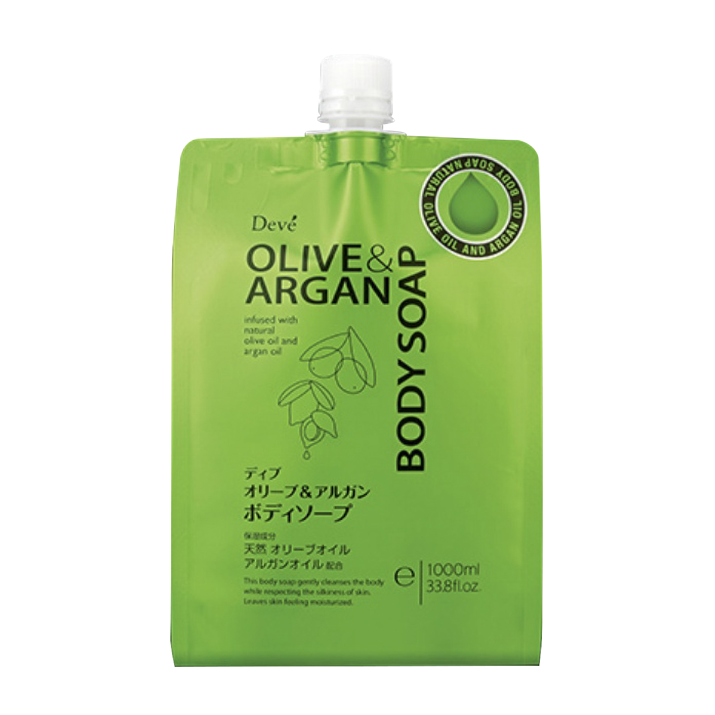 ディブ　オリーブ＆アルガン　ボディソープ　つめかえ用　　１Ｌ
