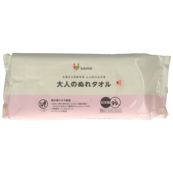 ＪＥＬ　ＳＡＳＡＹＥＬＬ大人のぬれタオル　７０枚