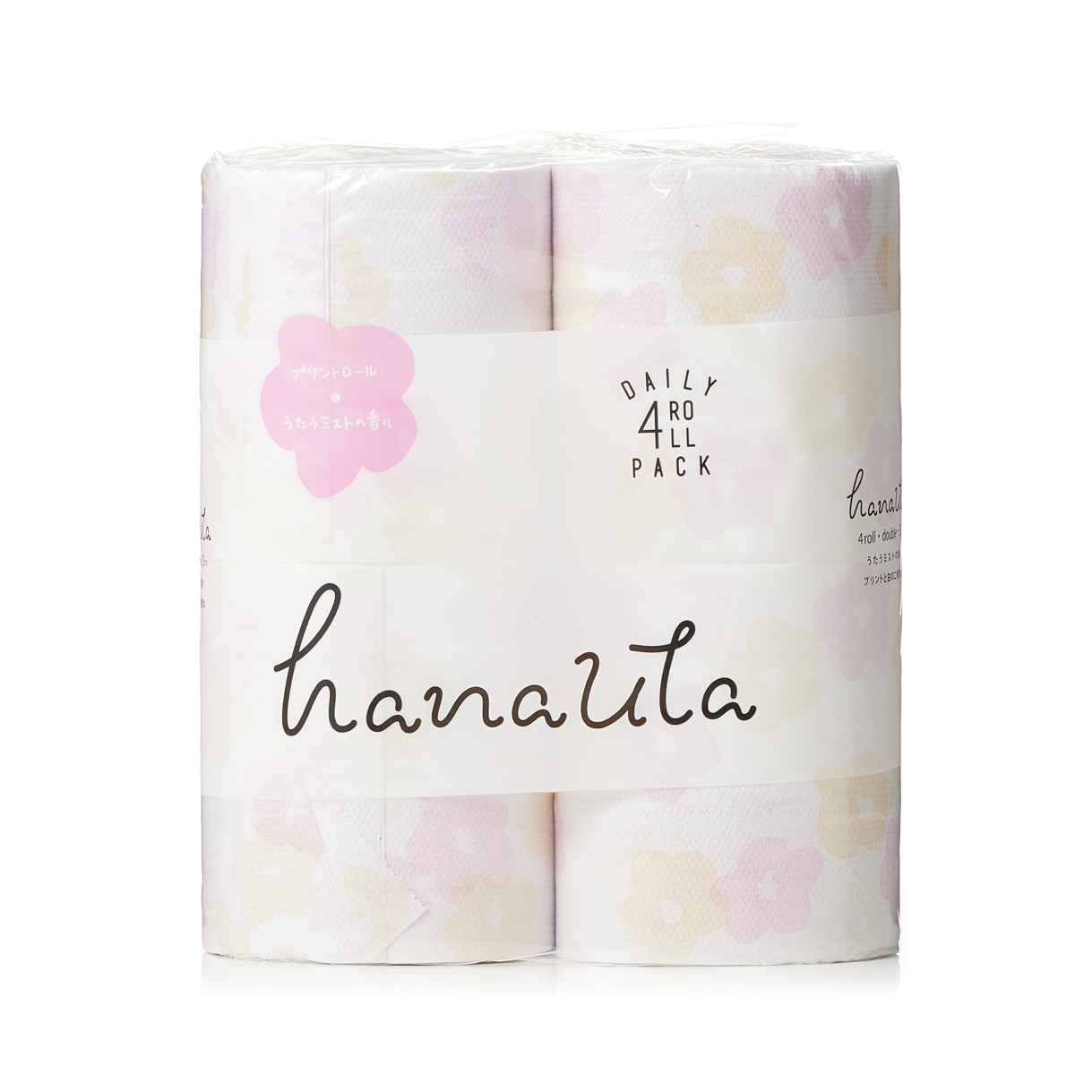 ｈａｎａｕｔａ　プリント　トイレットペーパー　ダブル　4ロール