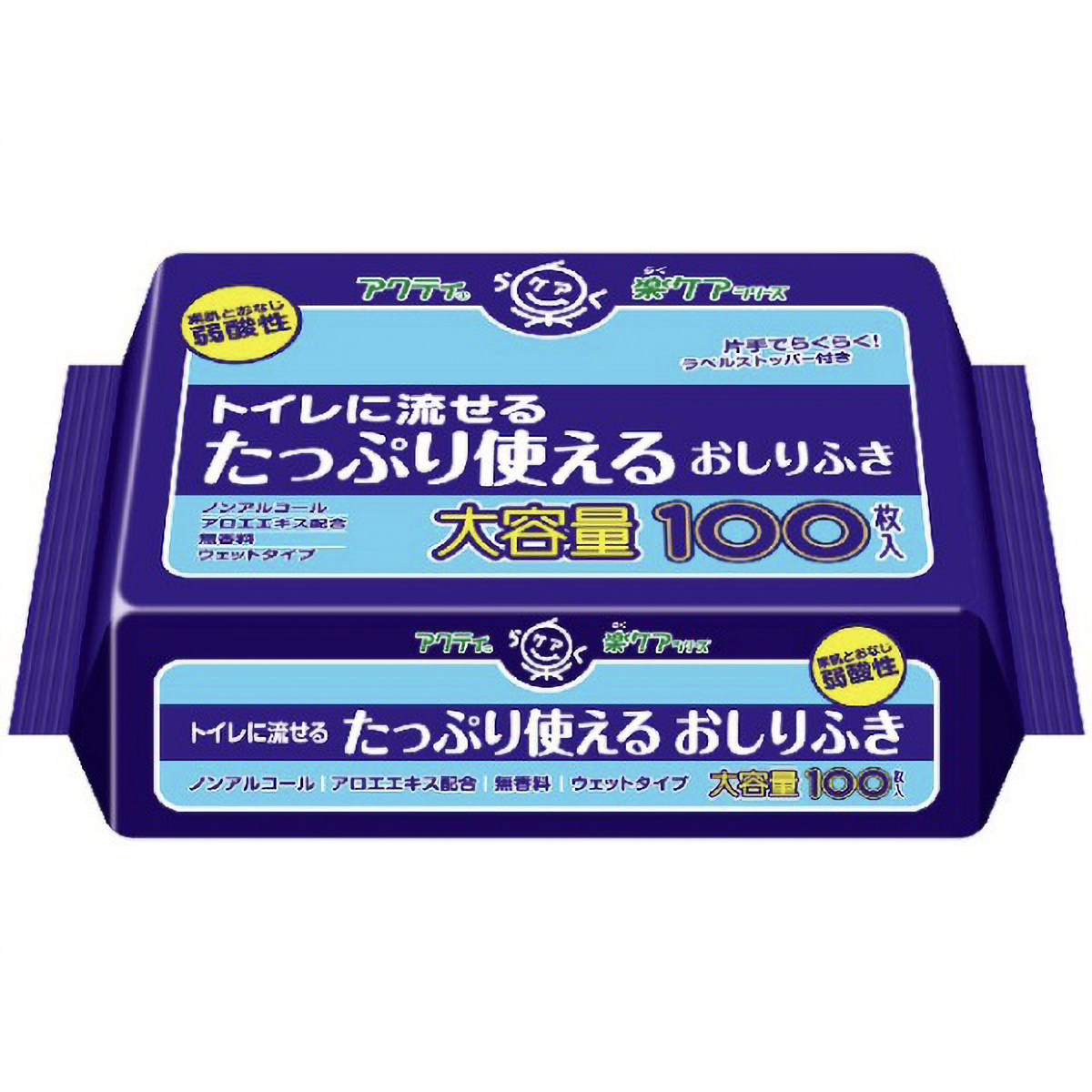 アクティトイレに流せるおしりふき　１００枚