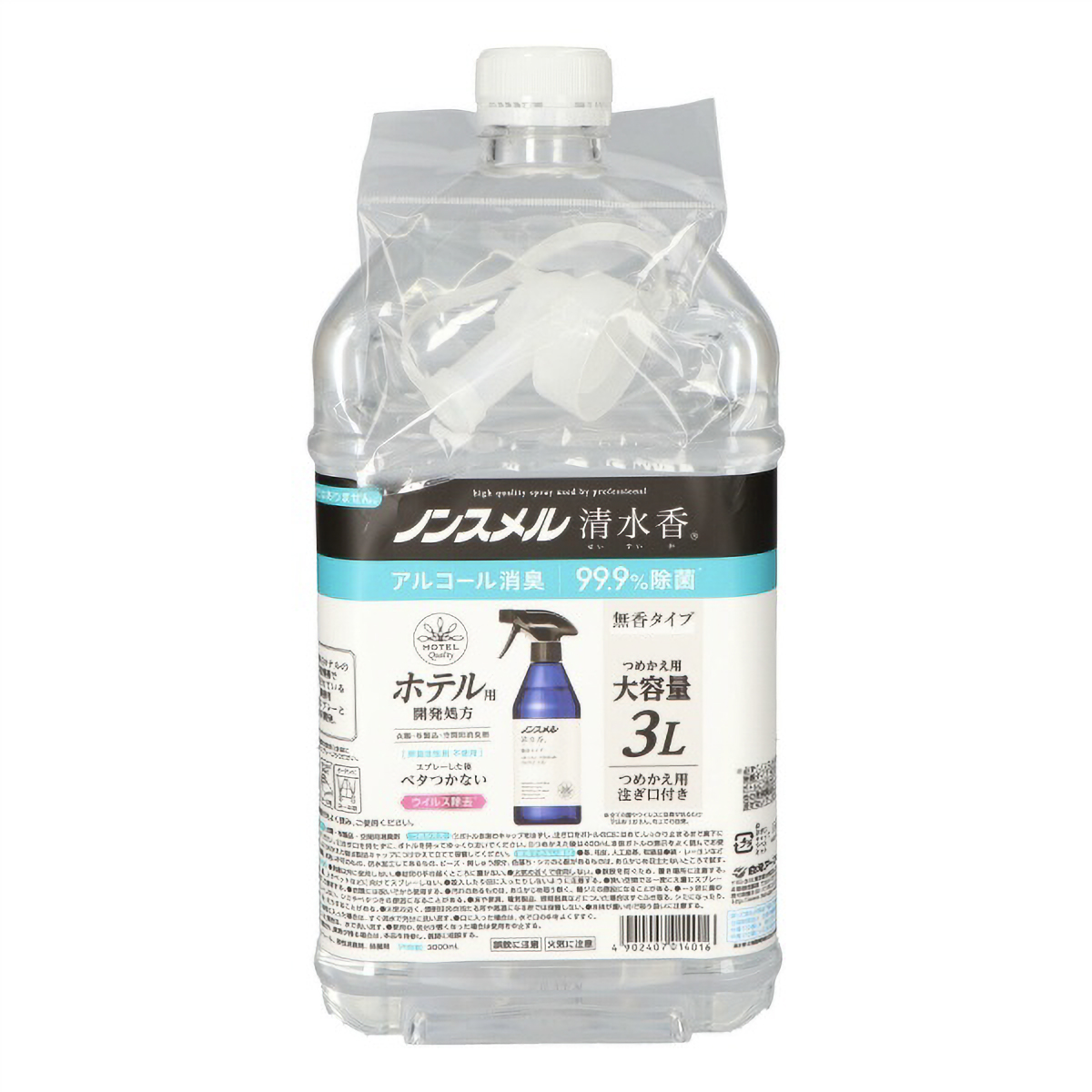 ノンスメル清水香　無香　つめかえ　大容量　３Ｌ