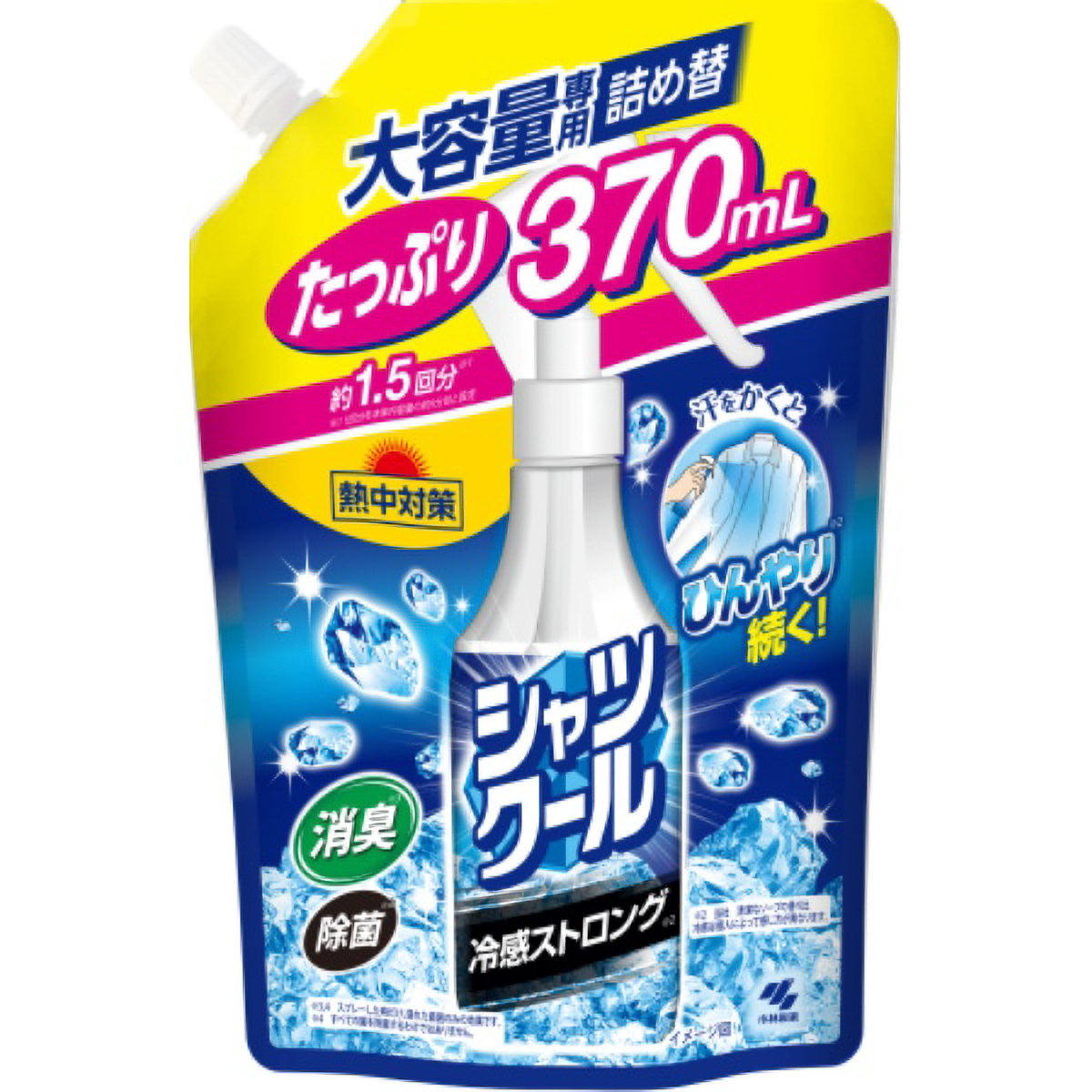熱中対策シャツクール冷感ストロング詰めかえ用パウチ　３７０ＭＬ