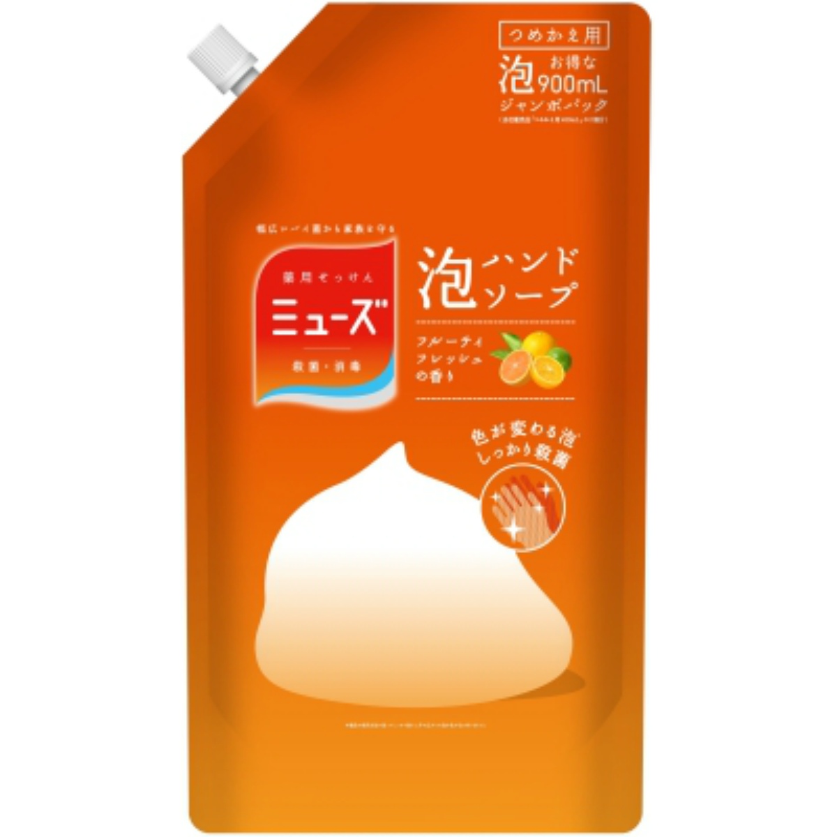 泡ミューズフルーティーフレッシュジャンボつめかえ用 ９００ＭＬ