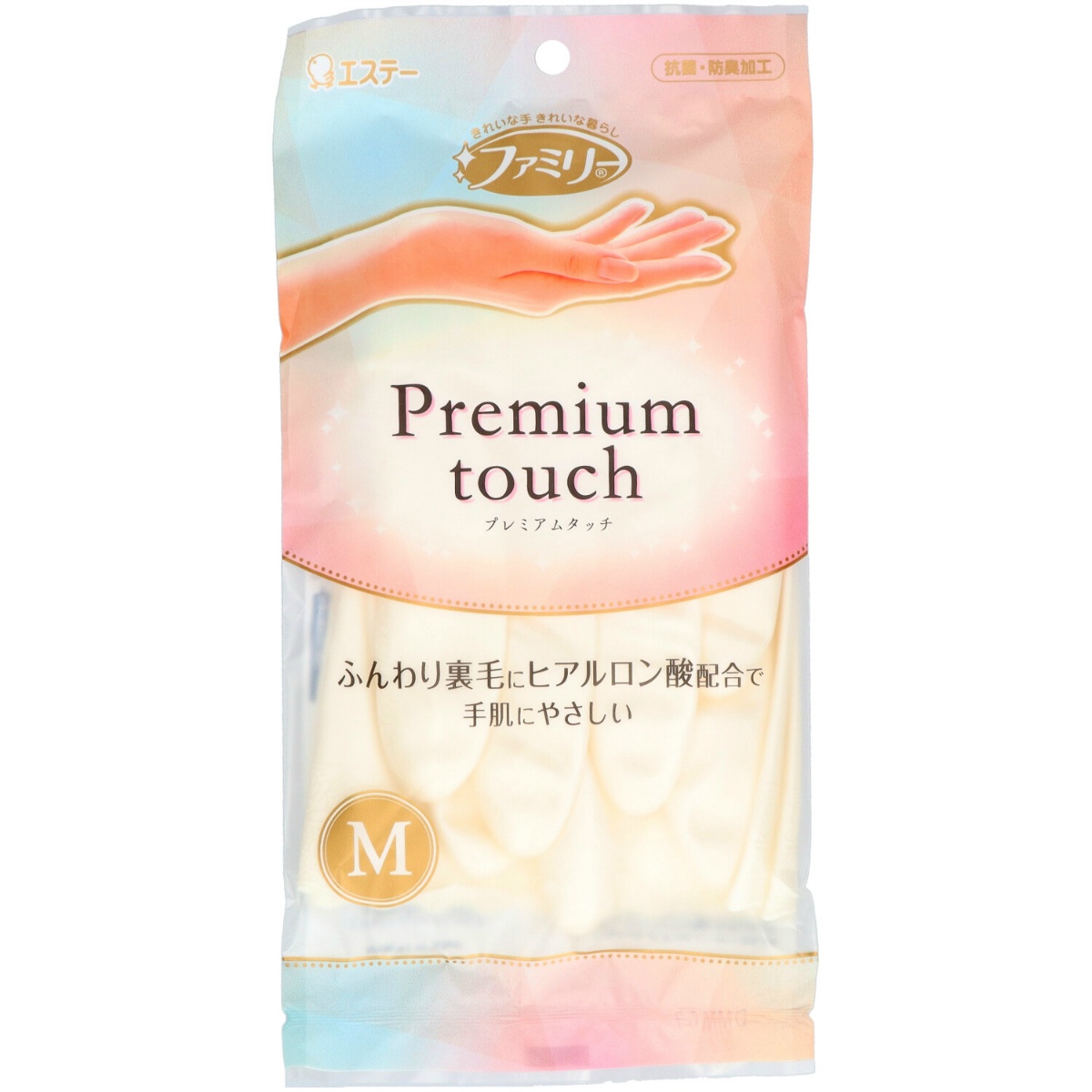 ファミリー　プレミアムタッチ　ヒアルロン酸　Ｍサイズ　パールホワイト　１双