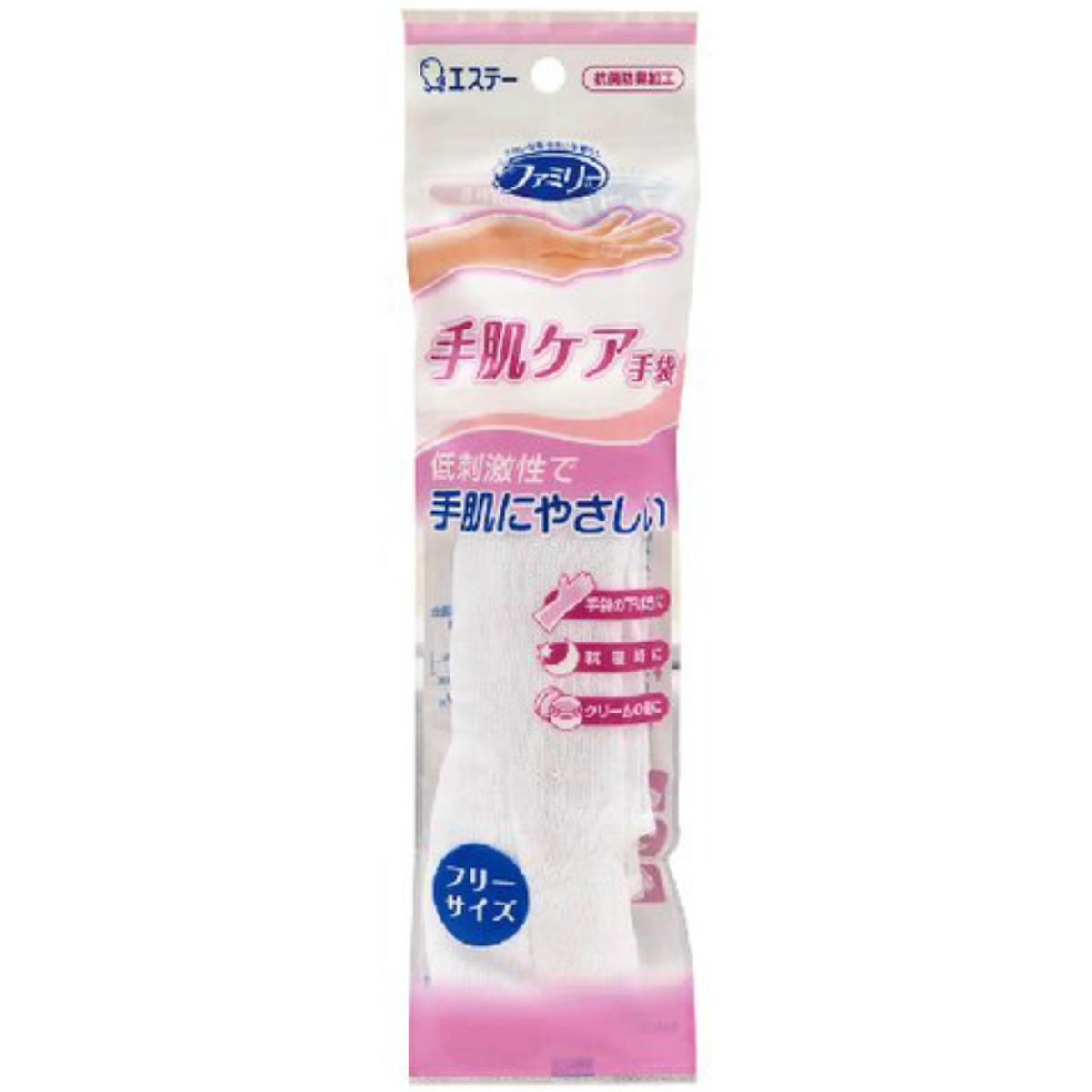 ファミリー　手肌ケア手袋　フリーサイズ　ホワイト　１双