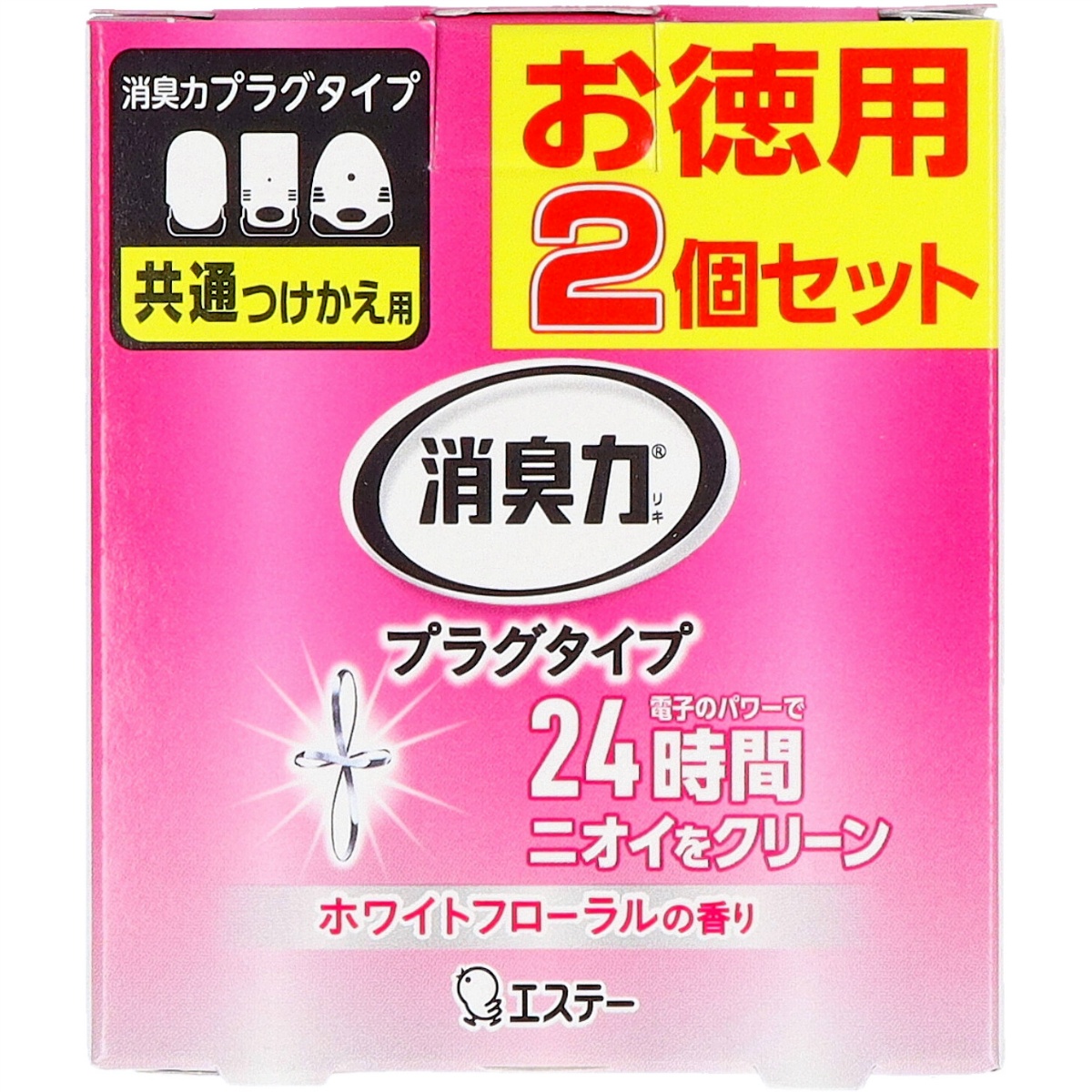 消臭力プラグタイプ　付替え　２個セット　ホワイトフローラルの香り　４０ｍＬ